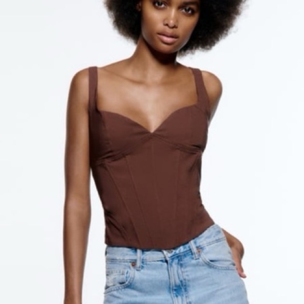 Zara Chocolate Brown Corset